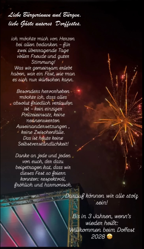 Fazit Dorffest 2025